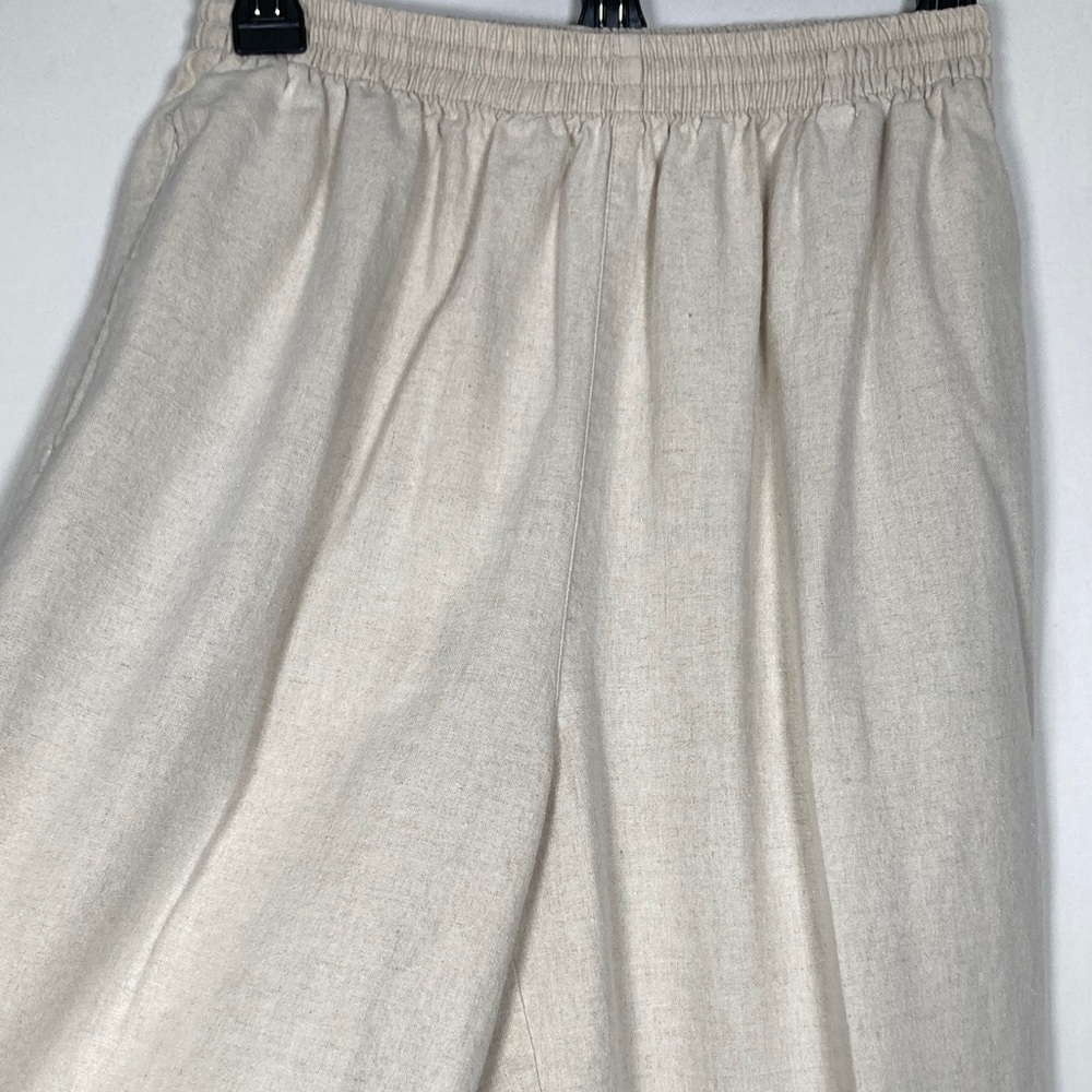 2/$12 Bon Worth Linen Blend Pull On Trousers/Slacks Resortwear Vacation Travel - Picture 6 of 8